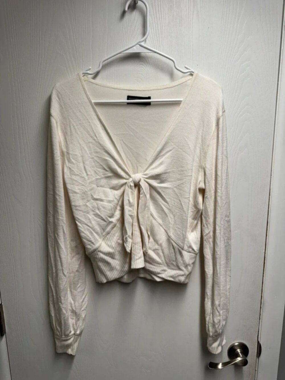 Abercrombie Cream White Long Sleeve Size L